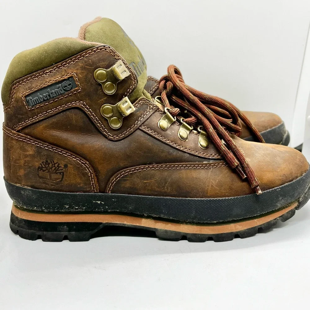 Timberland Hiking Boots Classic Leather Euro Hiker Ankle 95310 Women's Boots 8.5 - Picture 1 of 9